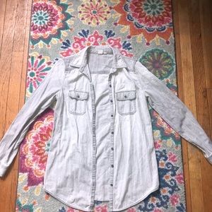 Denim Button-Up Top